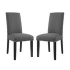 Modway Parcel Fabric Dining Side Chair - Grey - 2 Pack-Simple modern dining chair