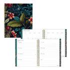 Blueline 17 Months Weekly/Monthly Planner - August to Dec - 11" H x 8"-1/2" W - Flower Design - English-17 Months, August to December
