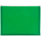 Jam Paper Enveloppes en plastique, fermeture à glissière, format lettre, 9 1/2 x 12 1/2 po, vert, 12/pqt-Vertes