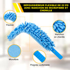 Gritt Commercial - Brosse flexible de 22 po - Manche en microfibre et chenille - Manche de 20 po - Lot de 2-La baguette se plie et s’adapte à toutes les surfaces