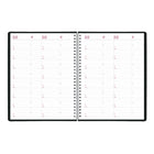 Brownline - 2027 agenda hebdomadaire DuraFlex avec couverture en poly texturé en deux pièces – 11 po x 8 1/2 po – noir-Reliure spirale double avec couverture texturée poly 2 morceaux