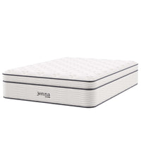 Modway Jenna 14" Innerspring and Foam Full Mattress-Quilted Pillow-Top Cover