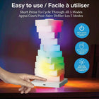 Bell+Howell RGB Light Tower Elegant Cordless Table Lamp-Rgb colour changing: multicolour led light tower for ambient lighting in bedroom, living room, dorm, gaming setup, desk or tv stand