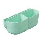 b.box - Plateau Bento Mini Boîte à Déjeuner en Silicone - Forêt-Les plateaux à bento sont dotés d'une fente pratique pour ranger les couverts ou les en-cas, et d'un compartiment entier pour les pommes ou les poires