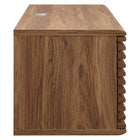 Modway Render 46" Wall-Mount Media Console TV Stand - Walnut-Durable Particleboard Construction