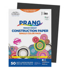 Prang SunWorks Construction Paper - 9" x 12" - Black - 50 Sheets-Heavyweight groundwood construction paper