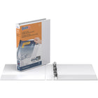 QuickFit View Binder - Round Ring - 1" - White - 6 Pack-Round Ring, 3 Rings, Non-Locking