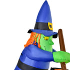 HOMCOM 5.5' Lit Inflatable Witches with Cauldron Halloween Yard Decoration-Colour: Multi-coloured 