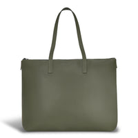 Champs Onyx Leather Business Tote - Khaki-CHAMPS Onyx Collection Business Tote