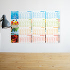 Day-Timer 2026 Flexible Erasable Seasonal Horizontal Wall Planner - 23-7/8" H x 36" W - Multicolour - Bilingual-Functional and versatile dry-erase laminate surface