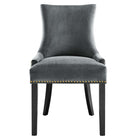 Modway Marquis Performance Velvet Dining Chairs - Grey - 2 Pack-8