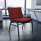 Flash Furniture – Chaise empilable Hercules grande et très large en tissu, bourgogne, capacité de 1000 lb, 2/paquet-Style contemporain