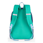 Roots Recycled Backpack - 22.5L  - Colour Block Logo - Navy Green-Weather-Ready Design: Water-resistant fabric and a rain flap over the main zipper help protect belongings under light rain