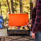 Blackstone Original Series Camping Griddle - 20" L x 14" W-Stow and go rear grease cup to keep griddle compact for travel