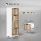 HOMCOM 4-Drawer Letter/A4 Filing Cabinet with Lock - White-Adjustable rails fit A4 and letter files, keeping documents organized
