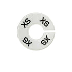Eddie's Ring Divider - XS - White/Black - 100 Pack-White plastic with black text