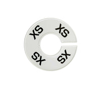Eddie's Ring Divider - XS - White/Black - 100 Pack-White plastic with black text