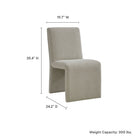 Modway Emory Fabric Upholstered Dining Side Chair - Linen-Dense Foam Padding