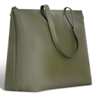 Champs Onyx Leather Business Tote - Khaki-Inner RFID zipper pocket