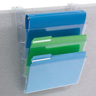 Staples Wall File - 3 Compartments - Letter Size - Clear - 3 Pack-Letter Size Wall Files