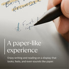 reMarkable Paper Pro Move + Marker Plus + Premium Leather - Black-The built-in reading light subtly illuminates the display without causing eye strain