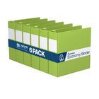 Davis Group Premium Economy Binder - D Ring - 3" - Lime Green - 6 Pack-3 Ring Binder