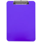 JAM Paper - Presse-papiers en plastique avec pince métallique discrète - format lettre (9 x 12 -5) - violet-Couleur : Violet | Soyez élégant et organisé avec des presse-papiers colourés.