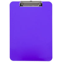 JAM Paper - Presse-papiers en plastique avec pince métallique discrète - format lettre (9 x 12 -5) - violet-Couleur : Violet | Soyez élégant et organisé avec des presse-papiers colourés.