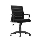 Nicer Furniture - Chaise de bureau arc-en-ciel noire-Le coussin d’assise et le dossier avec soutien lombaire offrent un confort ergonomique.  