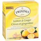 Twinings – Sachets de tisane Citron & Gingembre, paq./50-Portion : 100 g