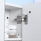 Kleankin LED Lighted Medicine Cabinet with Smart Touch Mirror - White-Adjustable upper shelf, meet various storage requirements