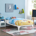 Modway Ollie Twin Bed Frame - White-Sturdy Powder Coated Steel Frame