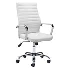 Zuo Primero Office Chair - White-Tufted upholstery seat