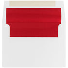 JAM Paper A7 Foil Lined Invitation Envelopes - 5.25" x 7.25" - White with Red Foil - 50 Pack-Colour: White with Red Foil Lining, Foil gives envelope natural looking shine