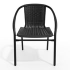 Chaise de restaurant empilable pour l’intérieur et l’extérieur en rotin noir (TLH-037-BK-GG)-6