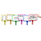KleenSlate Customizable Handheld Whiteboards with Clear Dry Erase Sleeves & Markers - 24 Pack-2-sided, one side blank dry erase surface and one side clear dry erase sleeve, includes graph/lined template