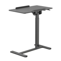 Uplite - Bureau mobile réglable en hauteur - Table de lit inclinable assis-debout avec roulettes - Noir-Équipé de quatre roulettes invisibles, ce bureau offre une mobilité fluide et la liberté de le déplacer où vous le souhaitez