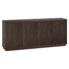 Hudson&Canal Alston 68"W Buffet Table - Alder Brown-Features 4 doors with two storage cabinets and adjustable shelves