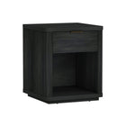 Manhattan Comfort Evelyn 20" Modern 1-Drawer Nightstand 2-Piece Set - Charcoal Grey-Sleek, Horizontal Drawer Pulls for a Clean, Uncluttered Look