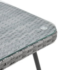 Manhattan Comfort Cannes Modern Patio 2-Person Seating Group 3-Piece Set with End Table - Grey-27.95" L x 26.77" W x 29.53" H