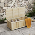 Outsunny 45 Gallon Wooden Storage Box - Patio Deck Box Bench-Constructed of solid fir wood
