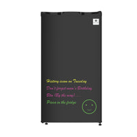 Arctic Chef 3.2 CU FT Dry Eraser Board Mini Refrigerator with Neon Markers (ACFR326-BLACK)-Convenient eraser board allows you to write and erase notes and lists right on the door