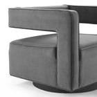 Modway - Booth Performance Velvet Fauteuil pivotant en velours de performance - Gris-8
