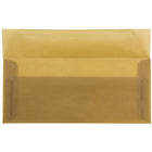 JAM Paper #10 Business Envelopes, 4 1/8 x 9.5, Earth Brown Translucent Vellum, 100 Pack (PACV351ag)-Opening: booklet
