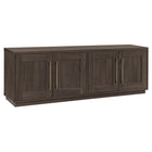 Hudson&Canal Tillman TV Stand for TV's up to 75" - Alder Brown-Features four doors with enclosed cabinets and 4 shelves for ample storage