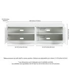 Hudson&Canal - Meuble TV Presque pour téléviseurs jusqu'à 75" - Blanc-Dimensions du produit : 15,75" L x 68" l x 24" H