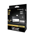 Lexar Professional Go Portable SSD - 1 TB - Black-Ultra-compact so you can always keep it with you for spontaneous creativity anytime, anywhere