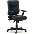 Staples Tillcott Luxura Task Chair - Black-Black Luxura faux leather upholstery looks and feels like leather