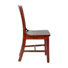 Flash Furniture – Chaise de restaurant HERCULES en bois, dossier à traverses verticales, fini acajou (XUDGW0006MAH)-Renforts d'appui pour les pieds