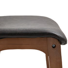 HOMCOM Counter Height Bar Stools with PU Leather - Dark Brown - 2 Pack-Foot pads for extra stability and floor protection
